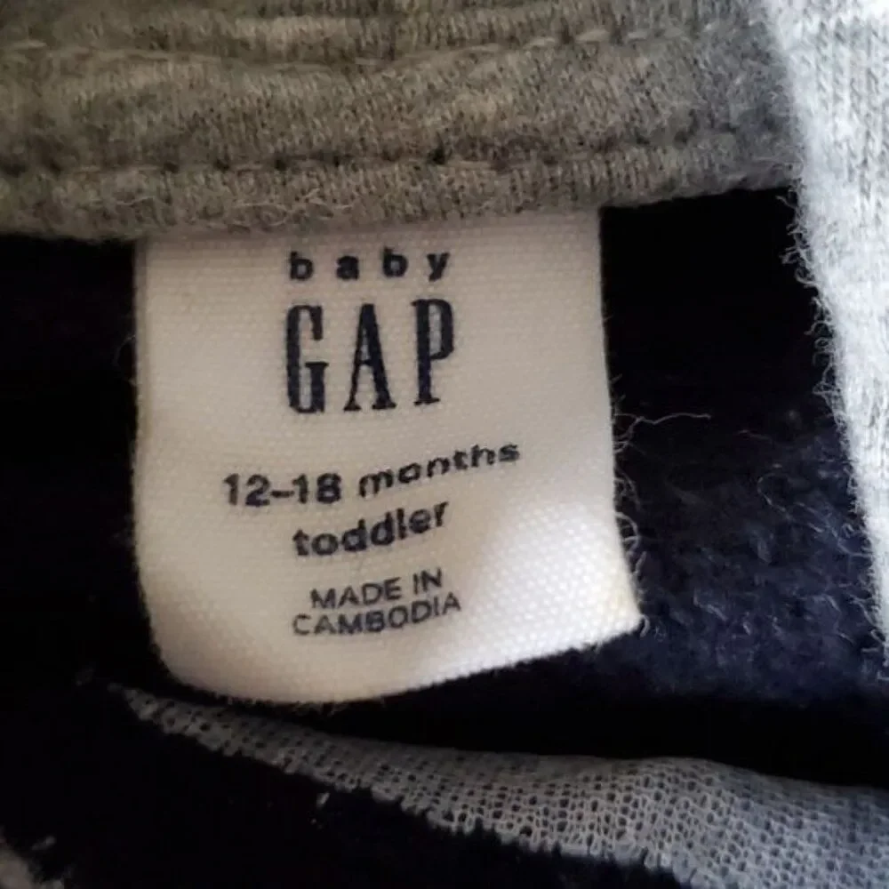 Gap Kids Arch Jogger Set Sweat Pants Sweatshirt Hoodie Hooded Indigo 12-18 MONTH